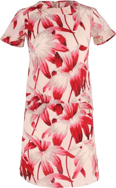 Marni Pre-owned Clematis T-shirt shift-jurk in bloemenprint katoen Meerkleurig Dames