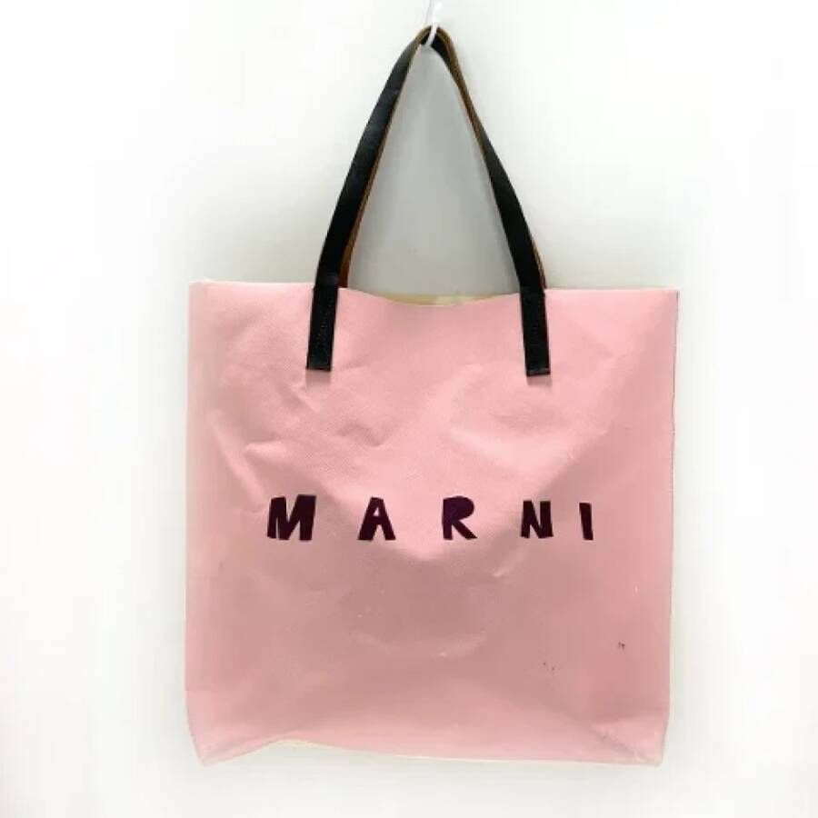 Marni Pre-owned Coated canvas handbags Roze Dames