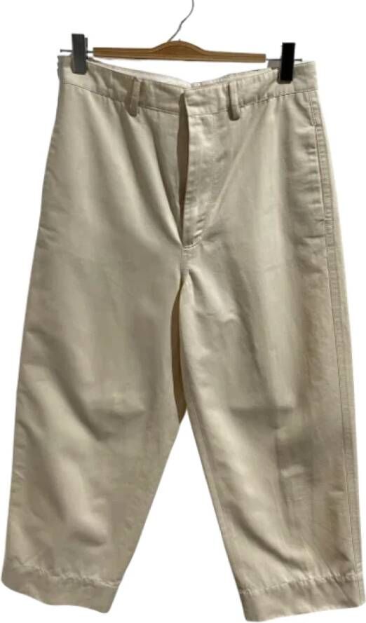 Marni Pre-owned Cotton bottoms Beige Dames