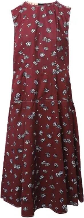 Marni Pre-owned Cotton dresses Rood Dames