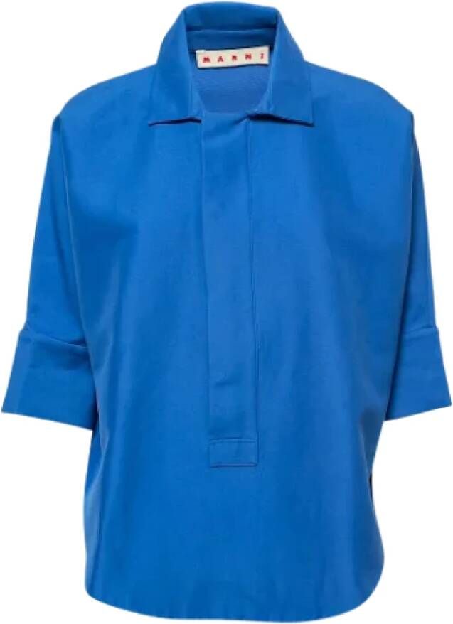 Marni Pre-owned Cotton tops Blauw Dames