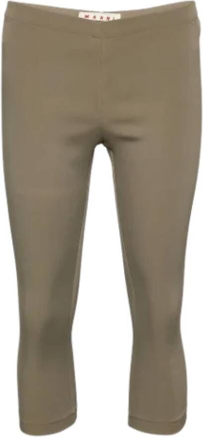 Marni Pre-owned Fabric bottoms Beige Dames