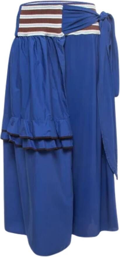 Marni Pre-owned Fabric bottoms Blauw Dames