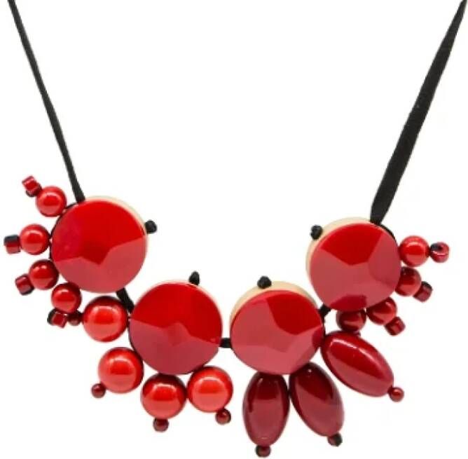 Marni Pre-owned Fabric necklaces Rood Dames