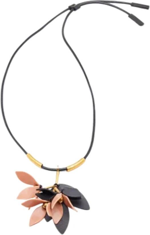 Marni Pre-owned Fabric necklaces Zwart Dames