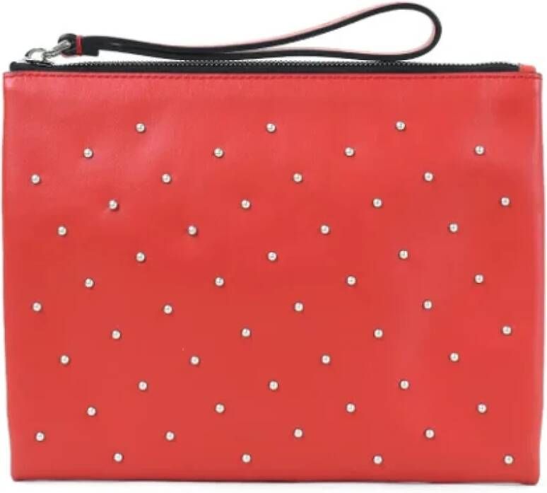 Marni Pre-owned Leather clutches Rood Dames