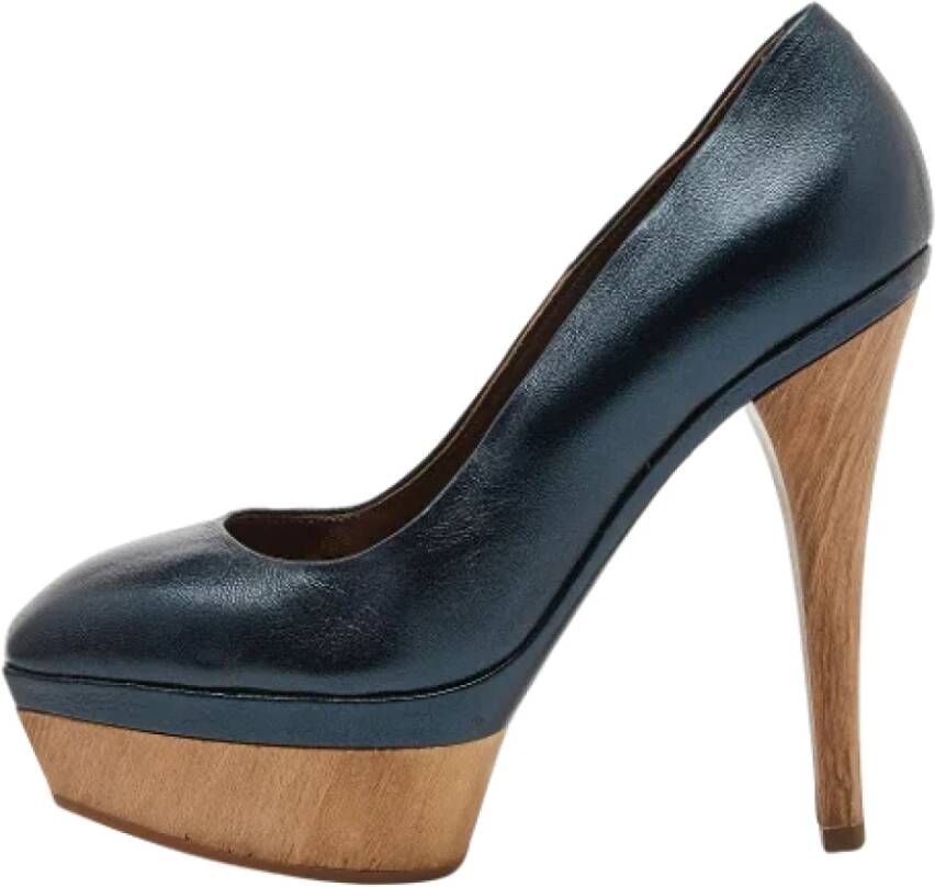 Marni Pre-owned Leather heels Grijs Dames