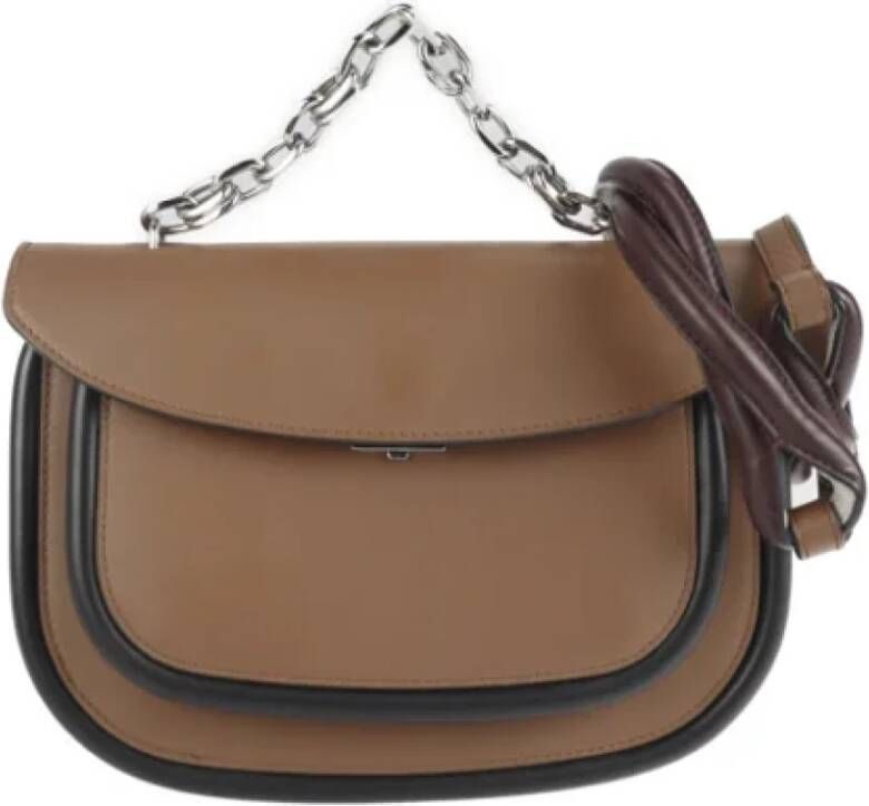 Marni Pre-owned Leather shoulder-bags Bruin Dames
