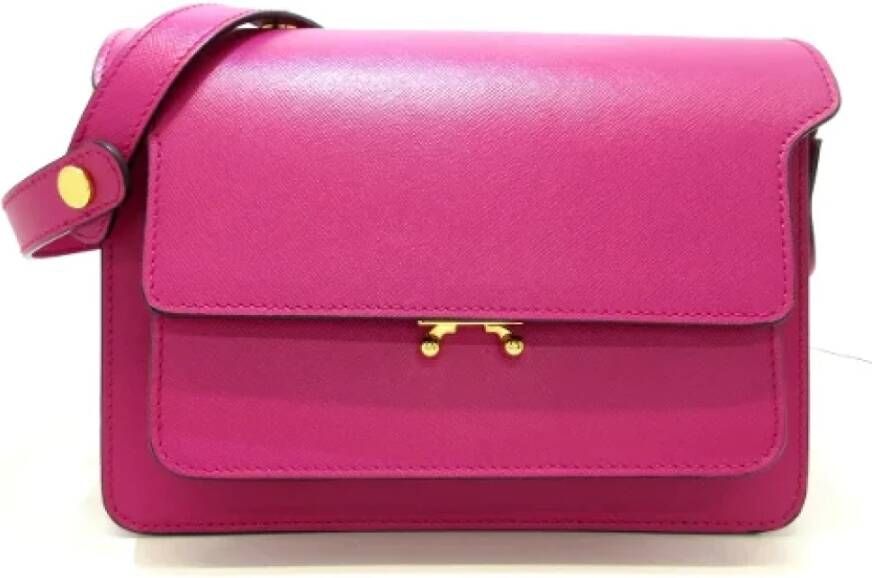 Marni Pre-owned Leather shoulder-bags Roze Dames