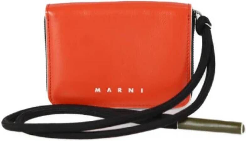 Marni Pre-owned Leather wallets Oranje Dames