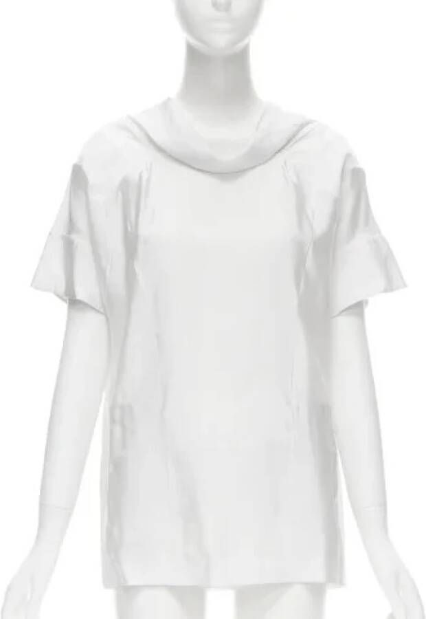 Marni Pre-owned Pratilled fabric tops White Dames