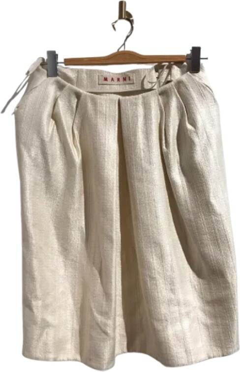 Marni Pre-owned Cotton bottoms Beige Dames