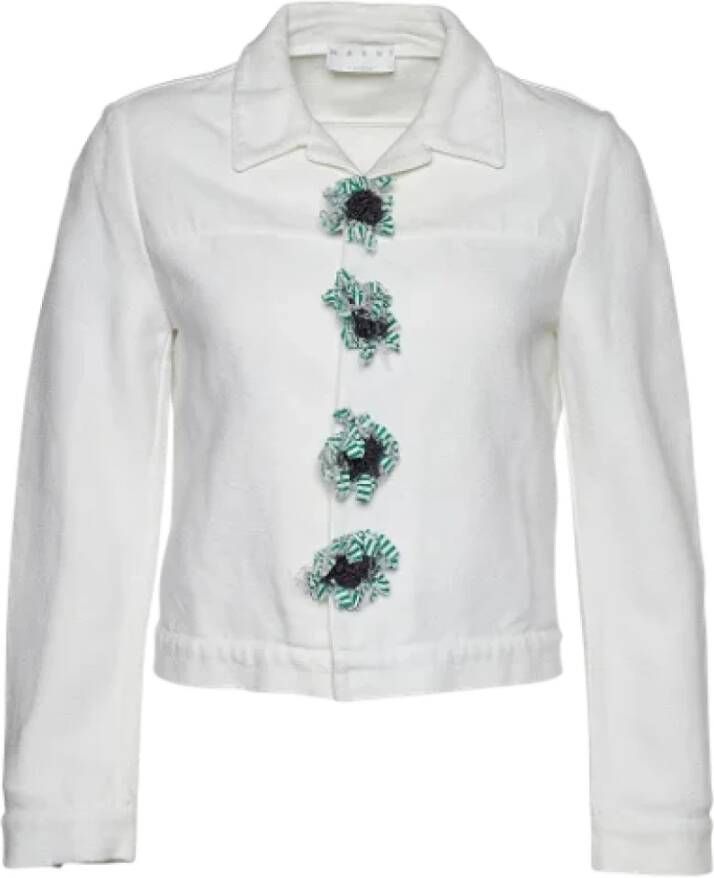 Marni Pre-owned Cotton outerwear White Dames