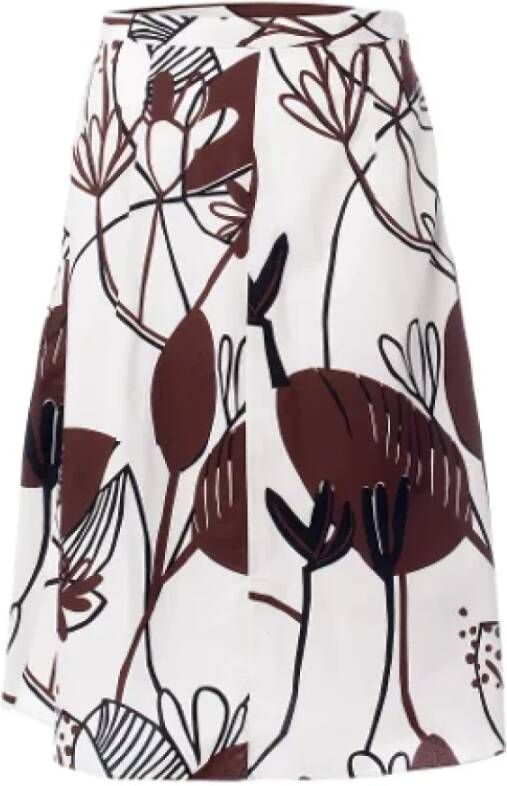 Marni Pre-owned Cotton Skirt White Dames