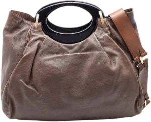 Marni Pre-owned Pre-owned Leather handbags Bruin Dames