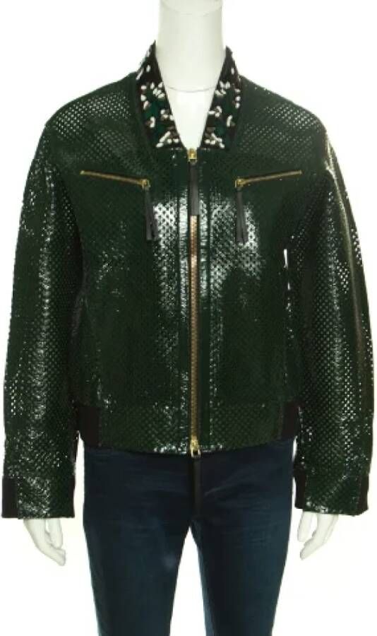 Marni Pre-owned Leather outerwear Groen Dames