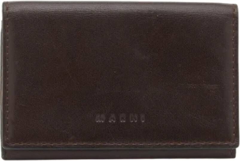 Marni Pre-owned Leather wallets Bruin Dames