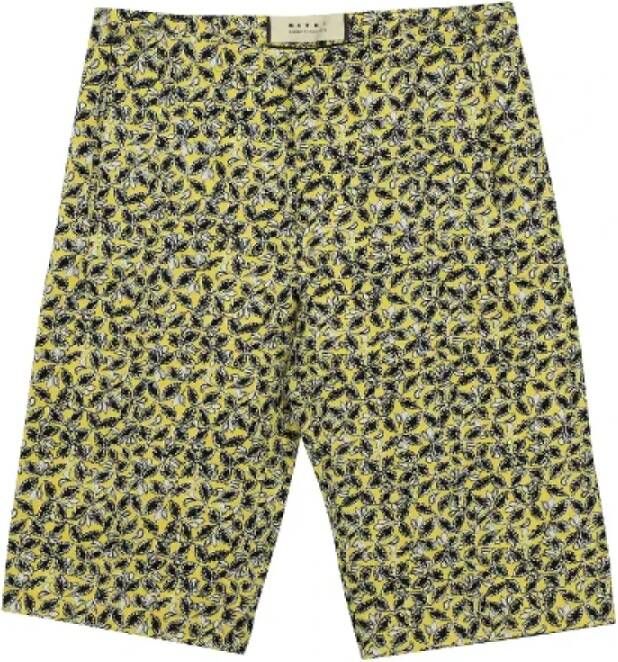 Marni Pre-owned Linen bottoms Yellow Dames