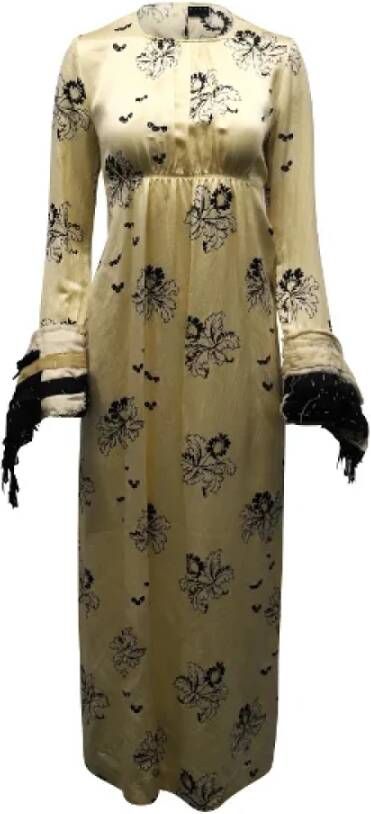 Marni Pre-owned Silk dresses Geel Dames