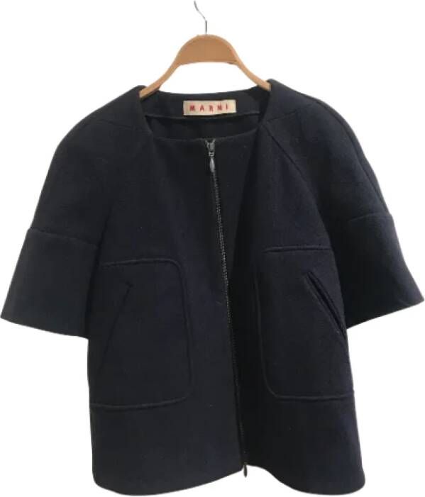 Marni Pre-owned Pre-owned Wool outerwear Blauw Dames