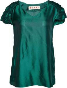 Marni Pre-owned Satin tops Groen Dames