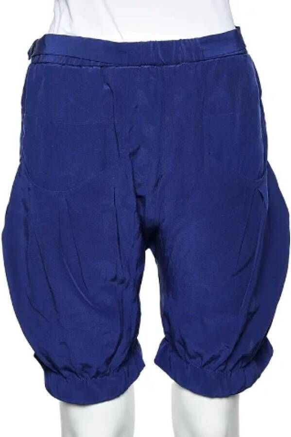 Marni Pre-owned Silk bottoms Blauw Dames