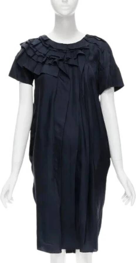 Marni Pre-owned Voldoende zijden jurken Blauw Dames