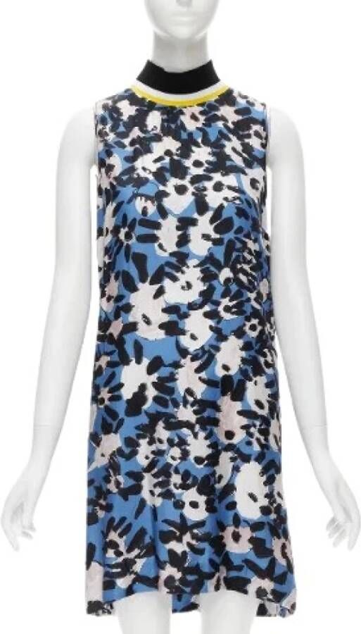 Marni Pre-owned Voldoende zijden jurken Blauw Dames