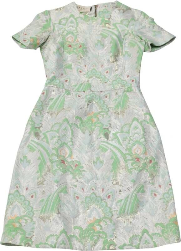 Marni Pre-owned Wintereditie 2012 Brocade Mini Dress in Polyester Groen Dames