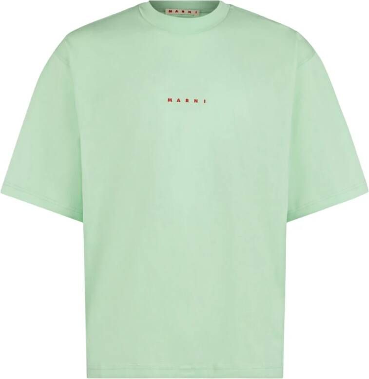 Marni Premium Heren T-Shirt Tijdloze Klassieker Groen Heren