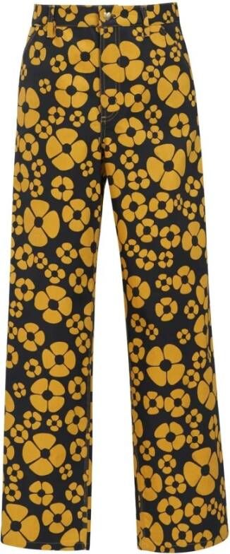 Marni Rechte broek Geel Heren