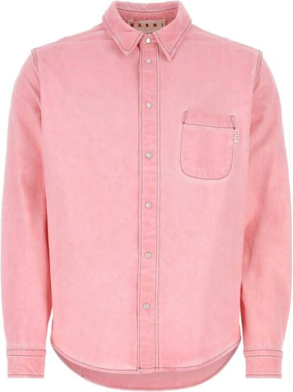 Marni Roze denim shirt Roze Heren