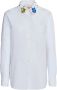 Marni Stijlvolle katoenen overhemd met uniek polyester en glas detail White Dames - Thumbnail 3