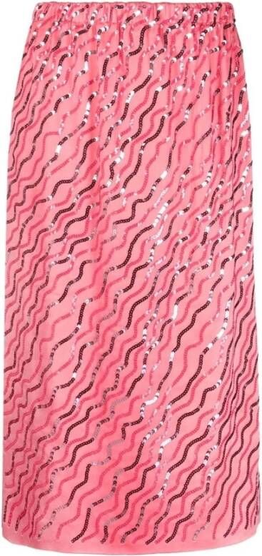 Marni Roze Pailletten Rok voor Vrouwen Pink Dames