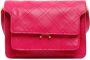 Marni Zwarte Leren Schoudertas met Gouden Hardware Pink Dames - Thumbnail 1