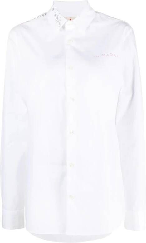 Marni Stijlvolle Damesoverhemd Hoogwaardige Stof Perfect voor elke Gelegenheid Wit Dames