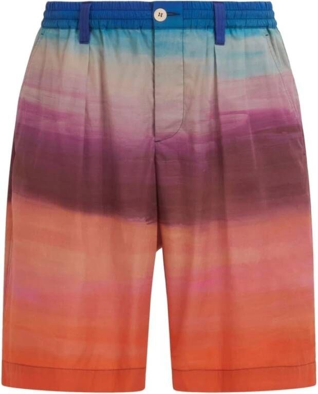 Marni Stijlvolle Multicolor Katoenen Shorts voor Heren Meerkleurig Heren