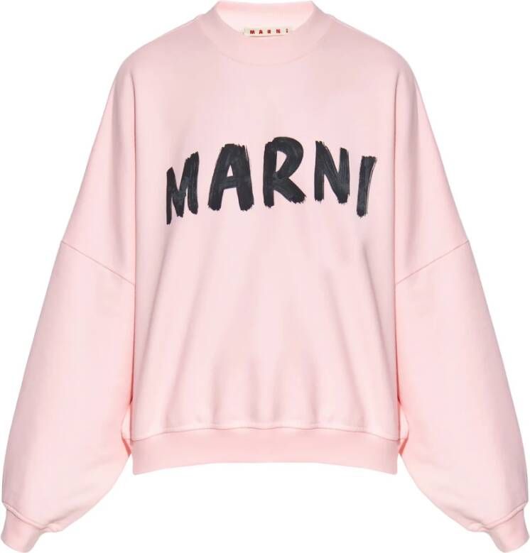 Marni Sweatshirt met logo Roze Dames
