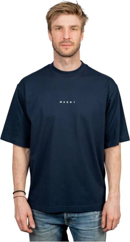 Marni T-shirt Blauw Heren