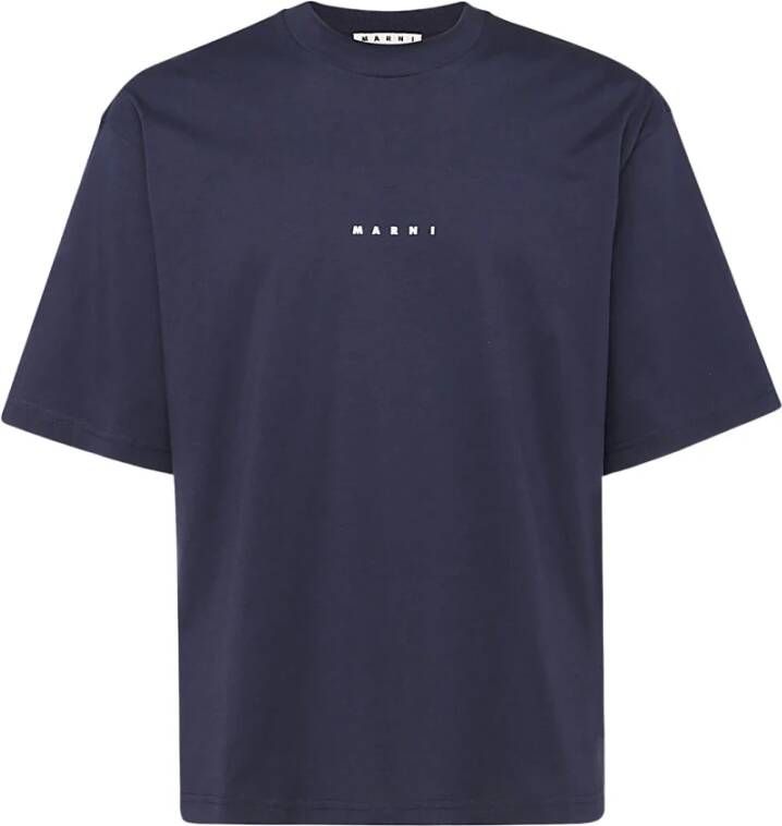 Marni T-shirt Blauw Heren