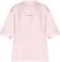 Marni Roze T-shirt met Ronde Hals en Ribbels Pink Dames - Thumbnail 1