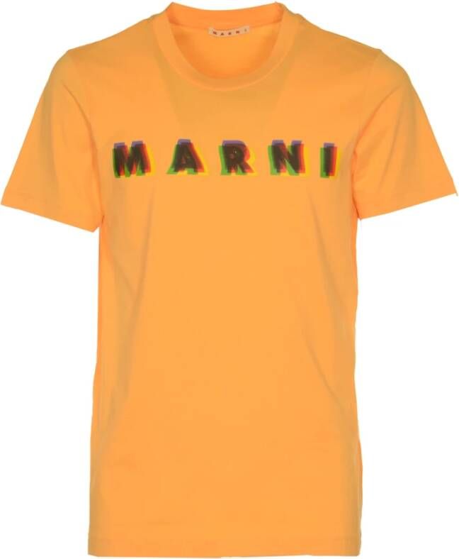 Marni Premium Heren T-Shirt Tijdloze Klassieker Oranje Heren
