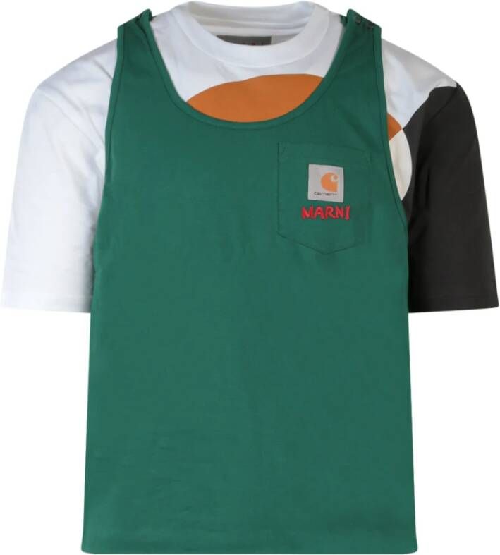 Marni T-Shirts Groen Heren