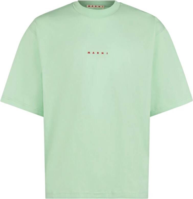 Marni Premium Heren T-Shirt Tijdloze Klassieker Groen Heren