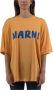 Marni Katoenen T-shirt met korte mouwen en unieke print Orange Dames - Thumbnail 1