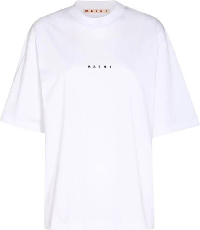 Marni Wit katoenen oversized t-shirt Wit Dames
