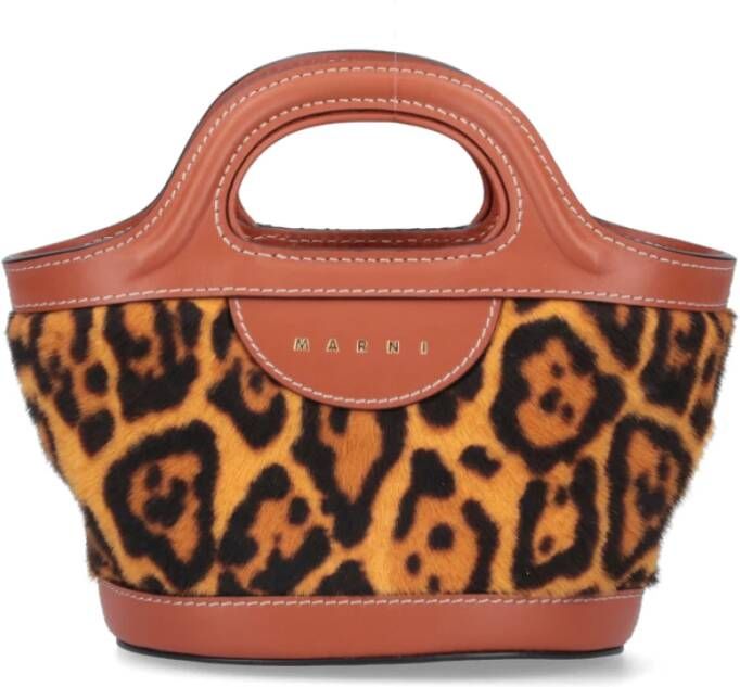 Marni Luxe Bruine Micro Tas Must-Have voor Modieuze Vrouwen Brown Dames