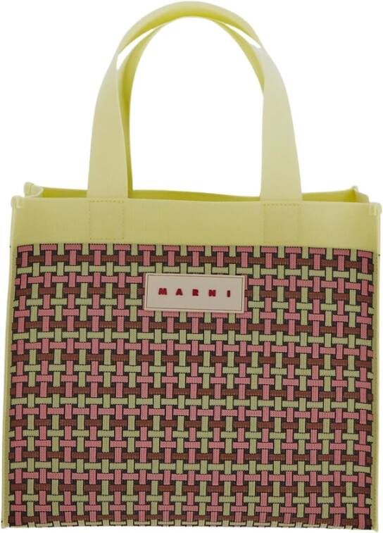 Marni Tote Bags Stijlvolle Collectie Yellow Dames