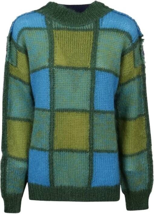 Marni Trainingsshirt Comfortabel en Stijlvol Tafari Roundneck Sweater in Kiwi Groen Heren