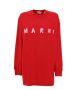 Marni Trainingsshirt Rood Langemouw met Logo Print Rood Dames - Thumbnail 1